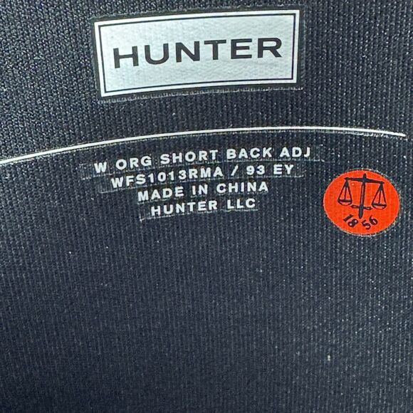 New Hunter Women's Black Original Short Back Adjustable Rain Boots Size 8 - Picture 10 of 14